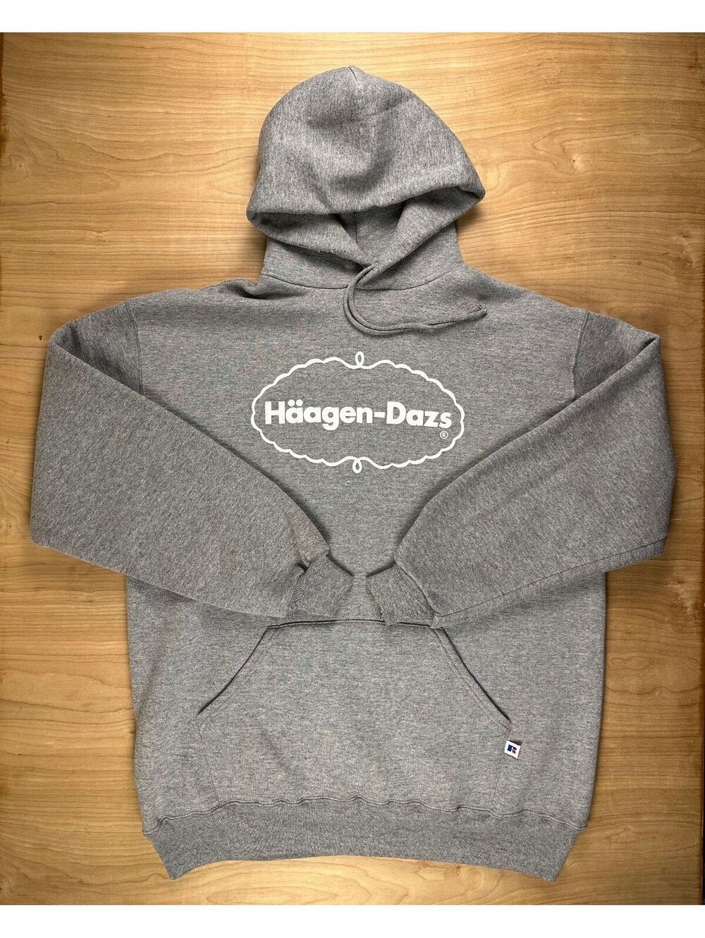 Vintage 80s Haagen Dazs Russell Hoodie Sweatshirt xxlarge ice cream made in usa
